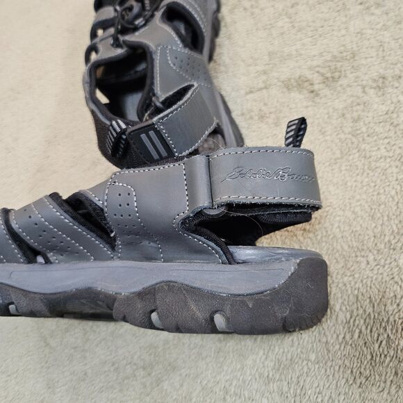 Eddie Bauer Stewart Sport Sandals Mens 13 Gray Trail Hiking Leather Gorpcore